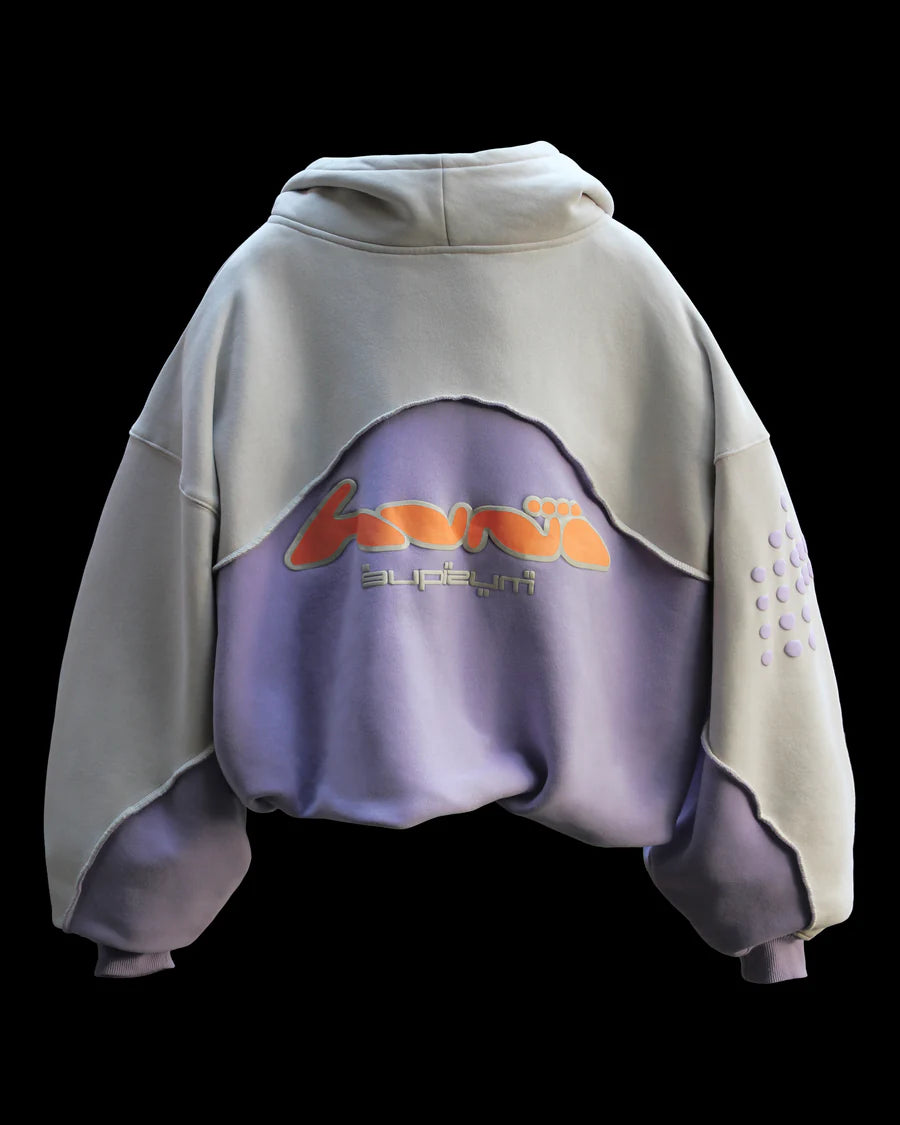 Huni Hoodie "Purple / Cream"