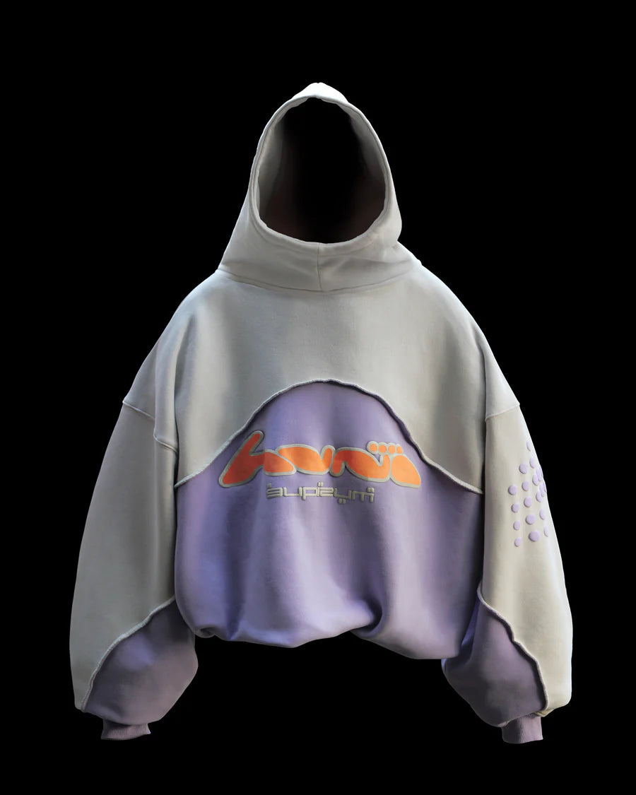 Huni Hoodie "Purple / Cream"